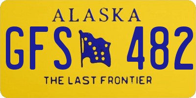 AK license plate GFS482