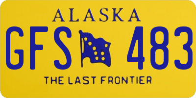 AK license plate GFS483
