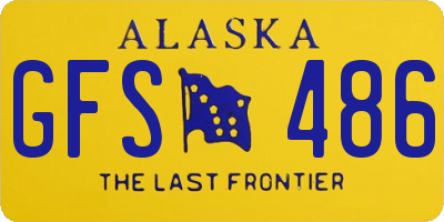 AK license plate GFS486