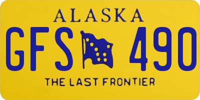 AK license plate GFS490