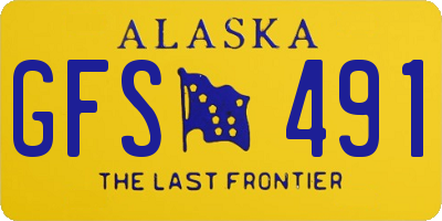 AK license plate GFS491