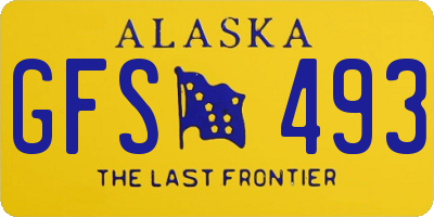 AK license plate GFS493