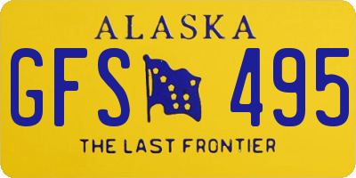 AK license plate GFS495