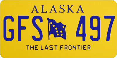 AK license plate GFS497