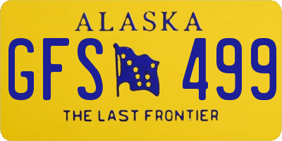 AK license plate GFS499