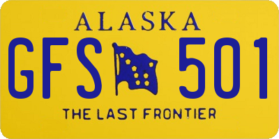 AK license plate GFS501