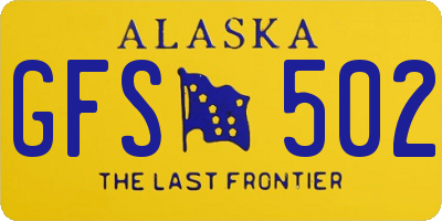 AK license plate GFS502