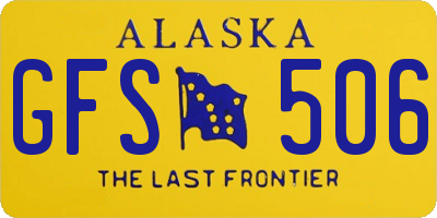 AK license plate GFS506