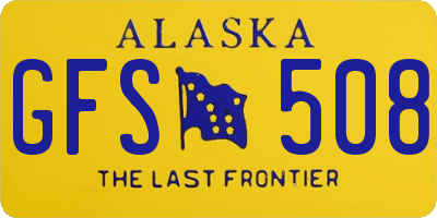 AK license plate GFS508