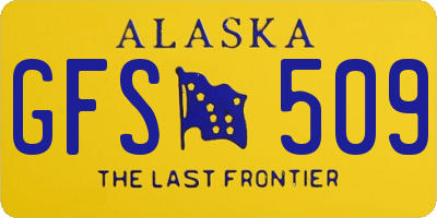 AK license plate GFS509