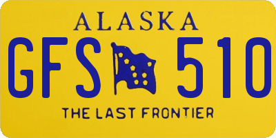 AK license plate GFS510