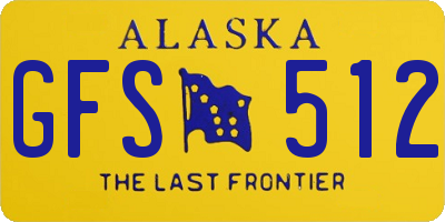 AK license plate GFS512