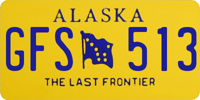 AK license plate GFS513