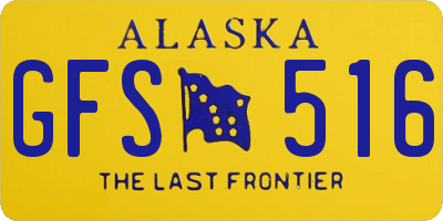 AK license plate GFS516