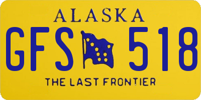 AK license plate GFS518
