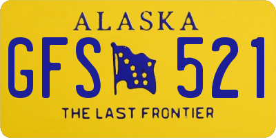 AK license plate GFS521