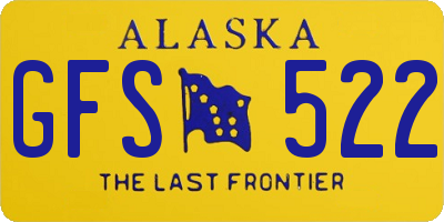 AK license plate GFS522