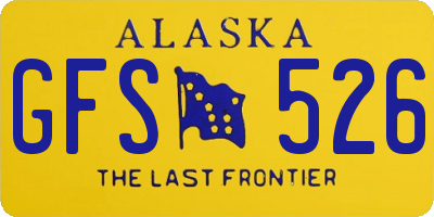 AK license plate GFS526