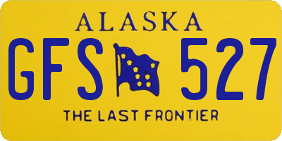 AK license plate GFS527