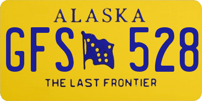 AK license plate GFS528