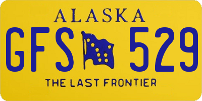 AK license plate GFS529