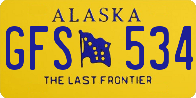 AK license plate GFS534