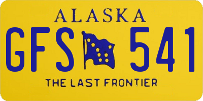 AK license plate GFS541