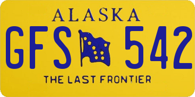 AK license plate GFS542