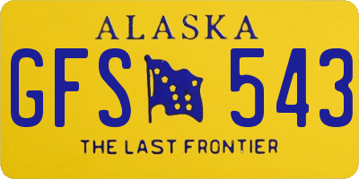 AK license plate GFS543