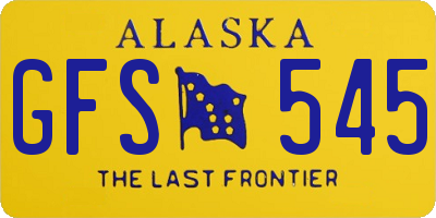 AK license plate GFS545