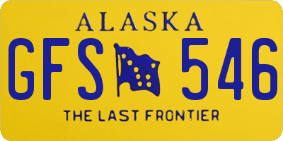AK license plate GFS546