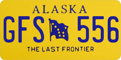 AK license plate GFS556
