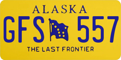 AK license plate GFS557