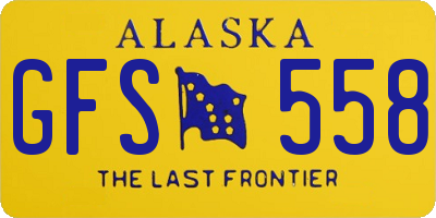 AK license plate GFS558