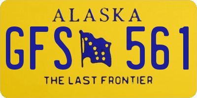 AK license plate GFS561