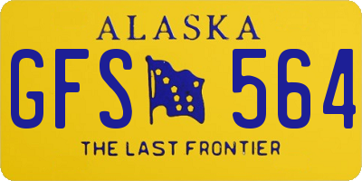 AK license plate GFS564
