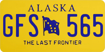 AK license plate GFS565