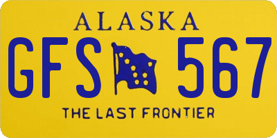AK license plate GFS567