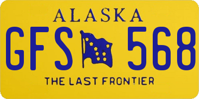 AK license plate GFS568