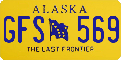AK license plate GFS569