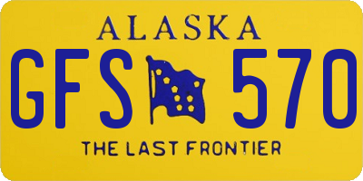 AK license plate GFS570
