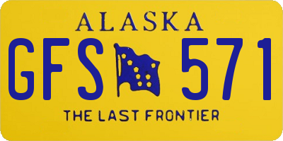 AK license plate GFS571