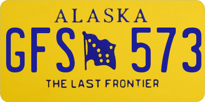 AK license plate GFS573