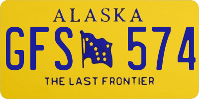 AK license plate GFS574