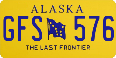 AK license plate GFS576