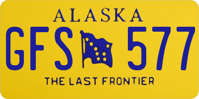 AK license plate GFS577