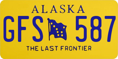 AK license plate GFS587