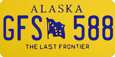 AK license plate GFS588
