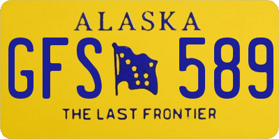 AK license plate GFS589