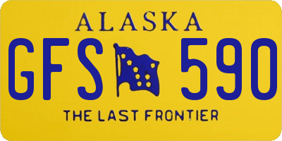 AK license plate GFS590